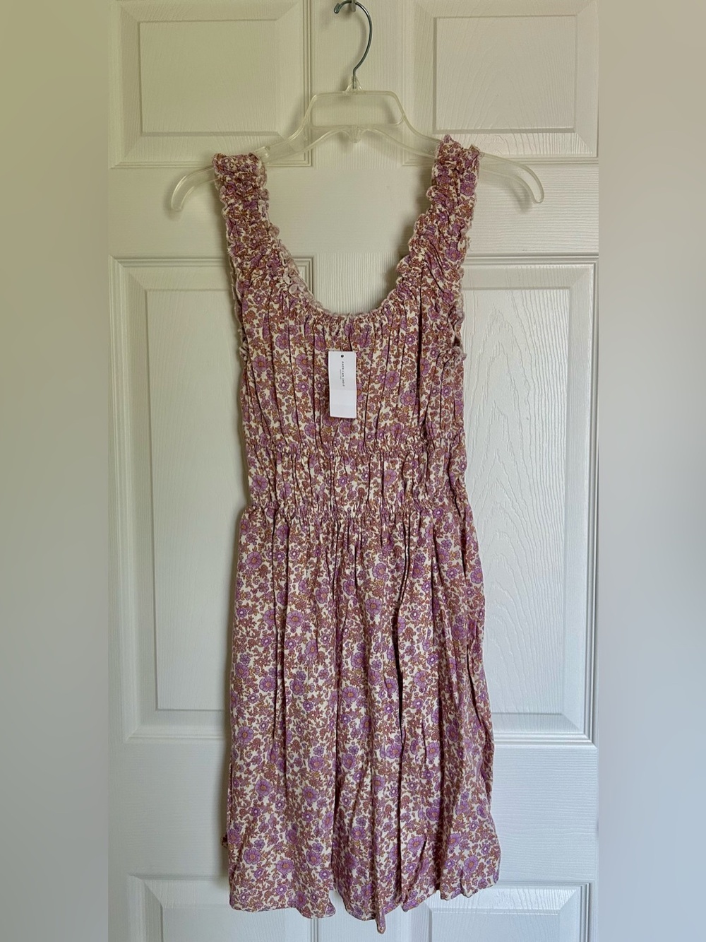 American Eagle Outfitters Pink & Cream Floral Smocked Dress